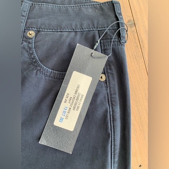 Veronica Beard Crosbie Navy Cropped Wide-Leg Pant NWT - Picture 6 of 7